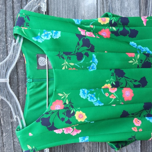 Vince Camuto Floral Green Sleeveless Dress size 12 - Picture 3 of 11